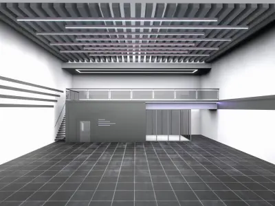 car STUDIO SCENE warehouse 3D  future futuristic 3D model purchase