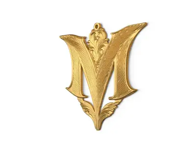 Alphabet Letter Pendant 3D print model