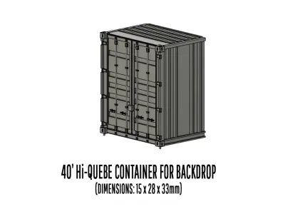 CARGO-0077 Container ISO standard H0-scale 3D print model