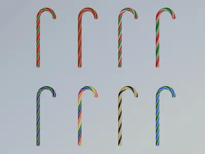 CandyCane2 Free low-poly 3D model