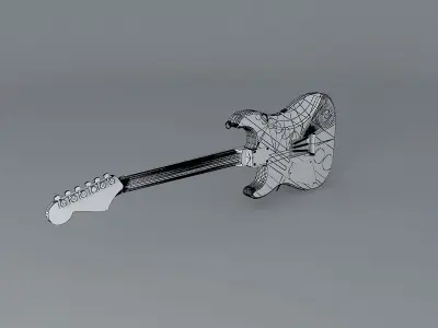 Eddie Van Halen unchained guitar Free 3D model