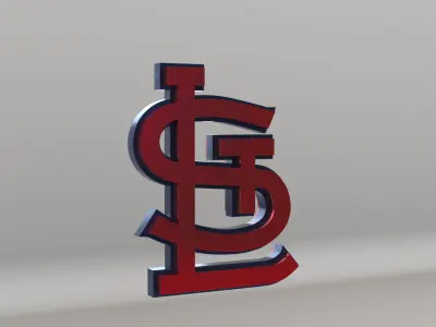 MLB St Louis Cardinals V1 Team Logo 3D model