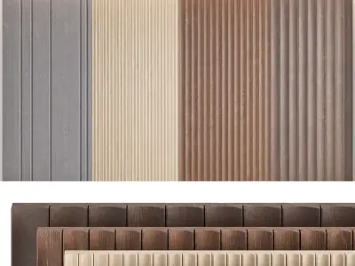 Wood panels set8 3D model