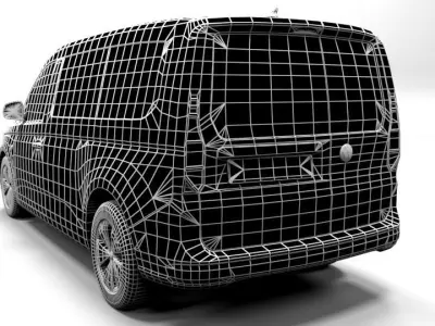 VW CADDY MAXI 2021 Low-poly 3D model