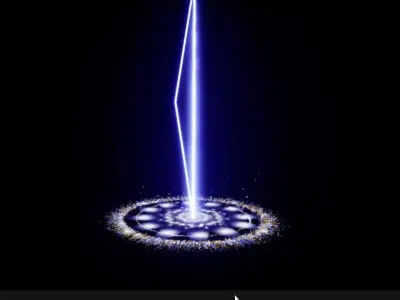 Unreal Engine 5 flower VFX particles animation 3D model