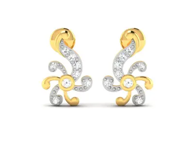 Solitaire Women Earring 3D print model