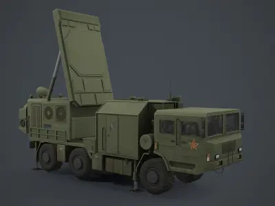 HQ-16B Anti Air Complex Low-poly 3D model