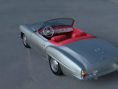 Mercedes 190SL with Interior 3D model