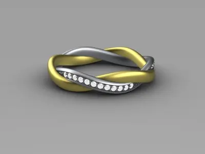 Set of Twisted Rings Sizes 49-58 3D print model