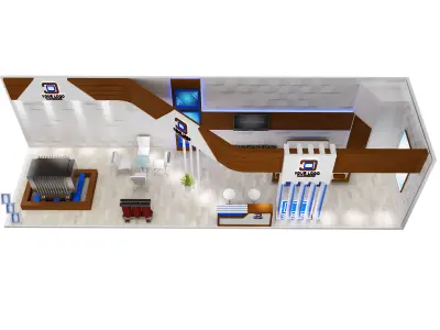 Booth Exhibition Stand a548a 3D model