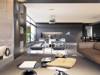 Modern living - C5 3D model