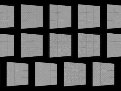 100 Tiles Patterns Noise for Zbrush Vol 3 Low-poly 3D model