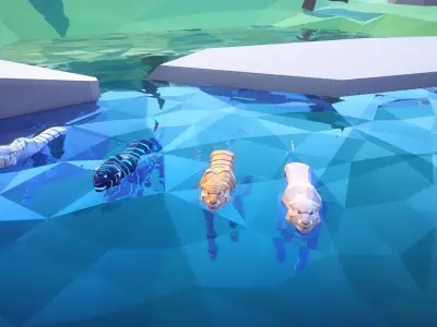 Poly Art Tiger Low-poly 3D model