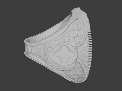 Stylized Ring for 3D Print - Render Free 3D print model