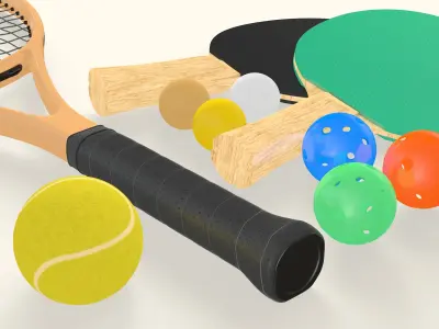 Sport Rackets Collection 3D model