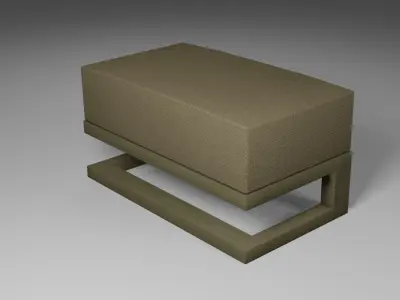 Bed Seat Low-poly 3D model