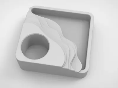 terrain pattern vase 3D print model