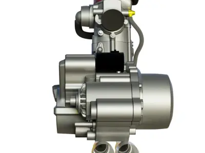 Husqvarna SM 630 TE 630  Engine 3D Customisable model Low-poly 3D model