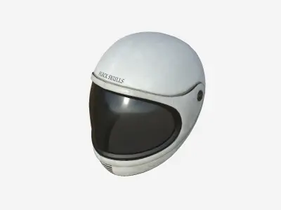 Motorcycle Helmet 04 White - Character Fashion Design Low-poly 3D model