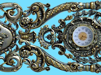 antique clock 3D print model