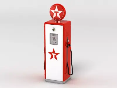 Retro Gas Station Pump 02 3D model
