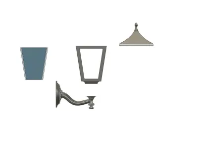 Old Vintage Outdoor Lantern - Lamp 3D print model