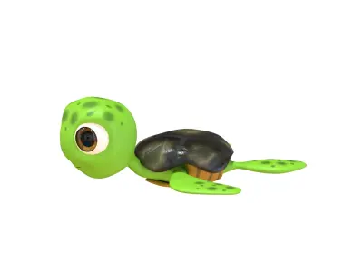Turtle 3D Model  Stylized Rigged Low-poly 3D model