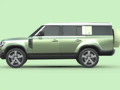Land Rover Defender 130 Low-poly 3D model