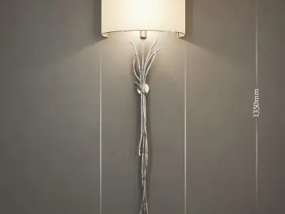 Silver sculpture sconce ss93w1 3D model