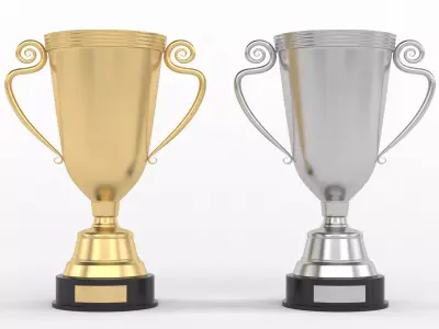Trophy Cups 3D model 4