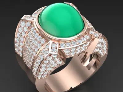 Luxury Men Rings Designs 6MR049 3D print model