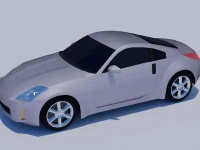 Nissan 350z Low-poly 3D model