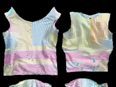 Summer top PBR 4k Low-poly 3D model