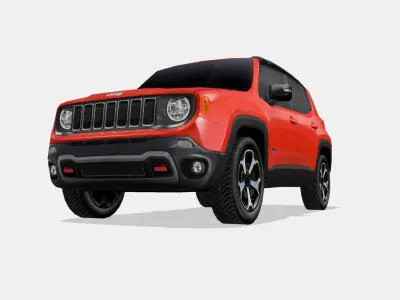 Jeep Renegade 2019 Low-poly 3D model