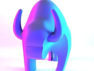 Black Buffalo Minimalist Ornament Decoration toy 3D print model