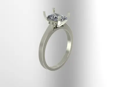Ladies Diamond Ring   3D print model