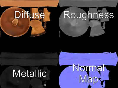 Cowboy Hat D Model Pack for Realistic Rendering Low-poly 3D model
