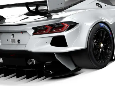 Chevrolet Corvette C8R racing 2020 3D model