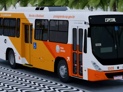 Marcopolo Bus Torino S OF-1519 - Praia Grande 39xx Low-poly 3D model