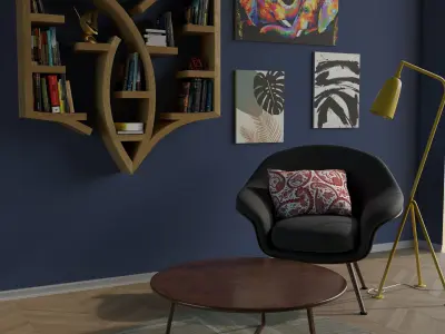 Living Room Interior 3D model order
