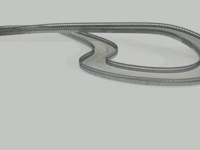Track letter s Low-poly 3D model