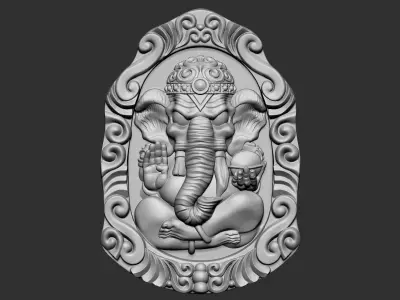 ganehsa hindu god ganesha 3D print model