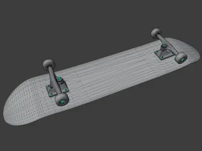 Skateboard two skateboards Low-poly 3D model
