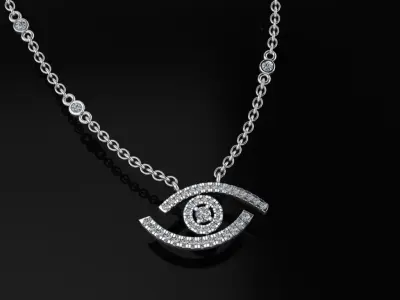 Messika Lucky Eye Pendant 3D print model