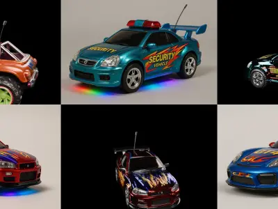 Controled Car bundle 12 pack 100 glb 3D model