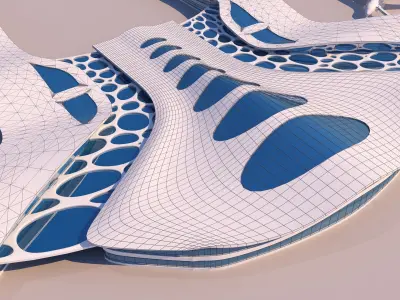 0001 - Airport Terminal Building 3D model