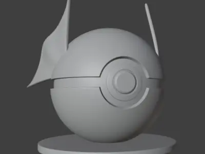 Legendary PokeBall 3D Model Glossy Stylized Collectiblei Low-poly 3D model