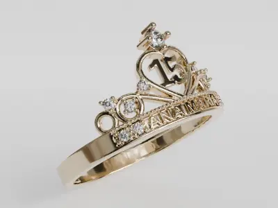 quinceanera ring 3D print model