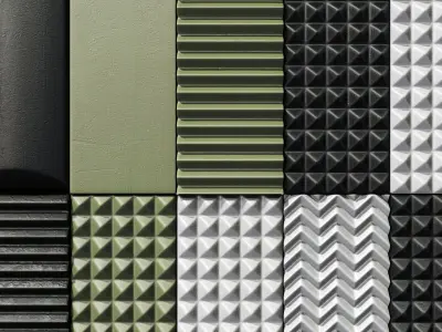 Tile Biscuit plain bianco n4 3D model