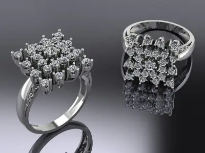 Jewelry Ring Gold 3D print model 49